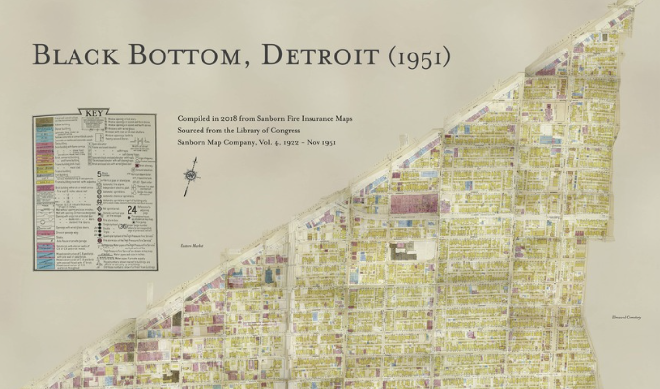 Map of Black Bottom, 1951